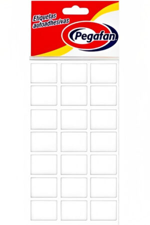 ETIQUETAS PEGAFAN 19X25MM BLANCO X100