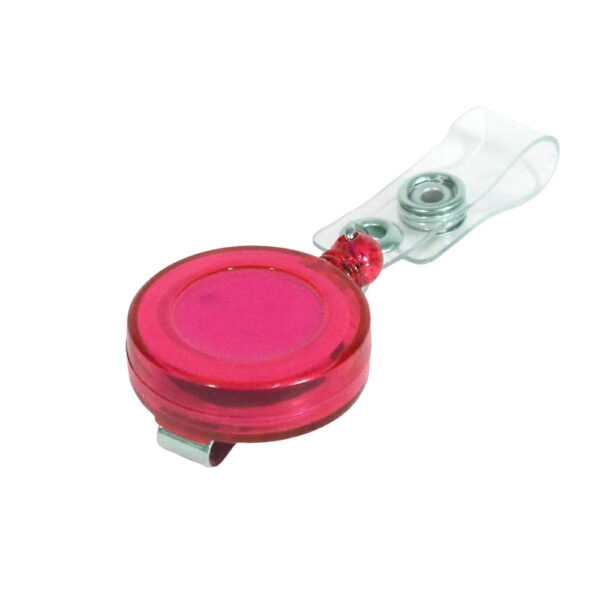 GANCHITOS P/FOTOCHECK T/YOYO ROJO TRANSPARENTE
