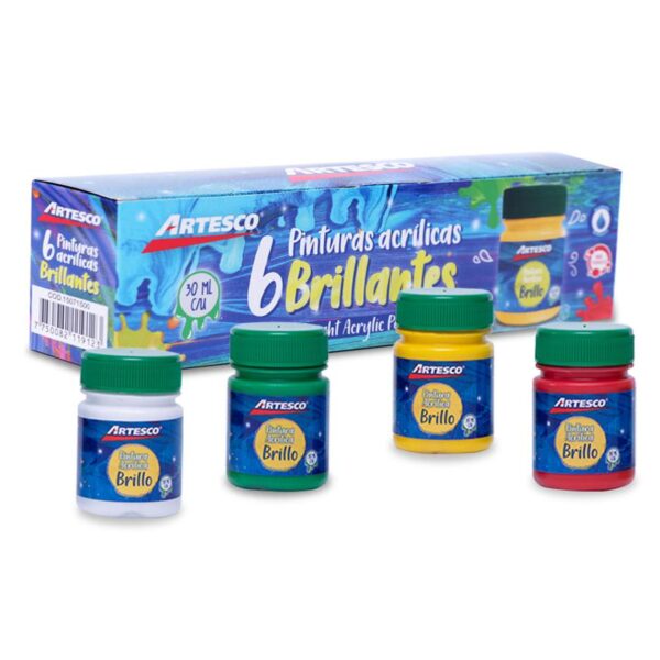 PINTURA ACRILICA ARTESCO BRILLANTE ESTX6