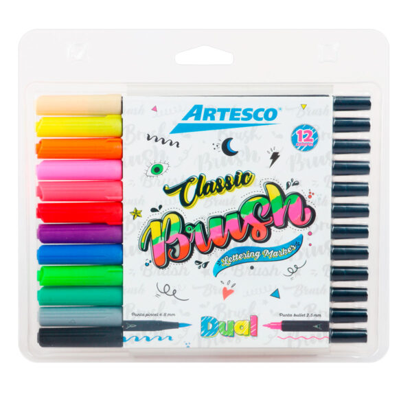 PLUMON ARTESCO BRUSH MARKER ESTX12 CLASICO