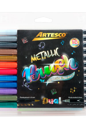 PLUMON ARTESCO BRUSH MARKER ESTX12 METALLIC