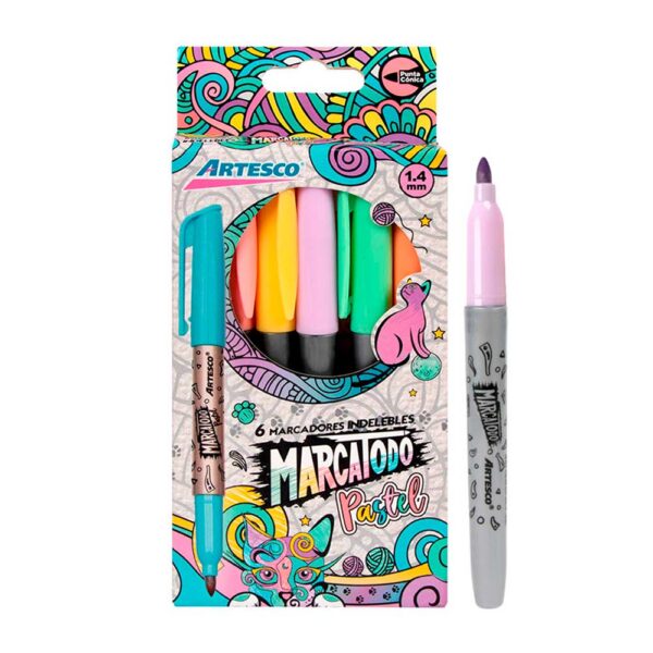 PLUMON ARTESCO MARCATODO PERMANENTE ESTX6 PASTEL