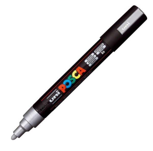 PLUMON POSCA 5M PLATEADO (2.5MM)
