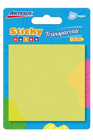 POST IT ARTESCO 654 TRANSPARENTE AMARILLO 3X3 (50HJS)