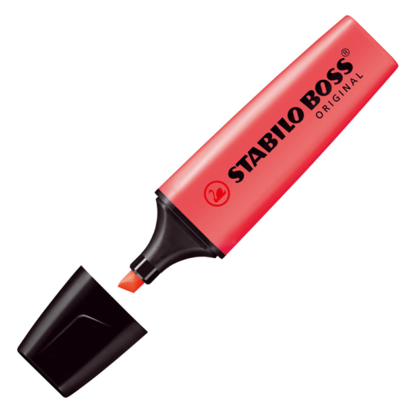 RESALTADOR STABILO BOSS 70/40 FLUORESCENTE ROJO