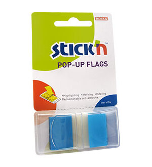 BANDERITA STICKN 26024 45X25MM AZUL NEON (50HJS)