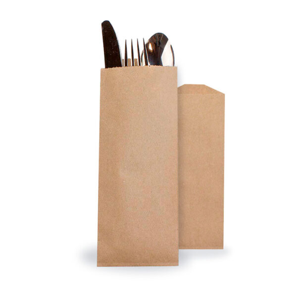 BOLSA KRAFT P/CUBIERTOS 10X25CM (50GR)