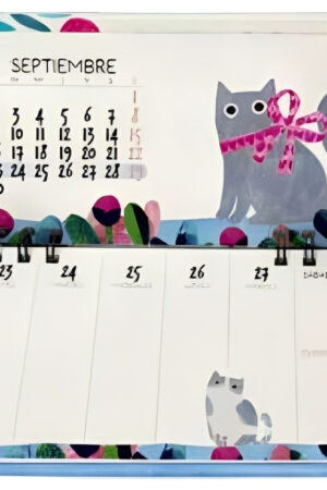 CALENDARIO DG P/ESCRITORIO CATS TAPA DURA 19X12CM