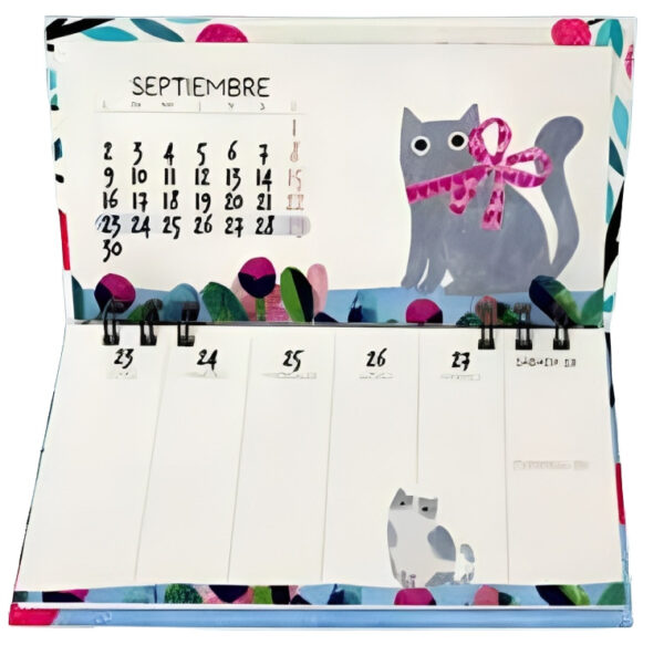 CALENDARIO DG P/ESCRITORIO CATS TAPA DURA 19X12CM