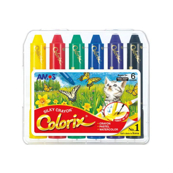 CRAYON AMOS COLORIX 3EN1 ESTX6 (AQUARELA, PASTEL, CRAYON)