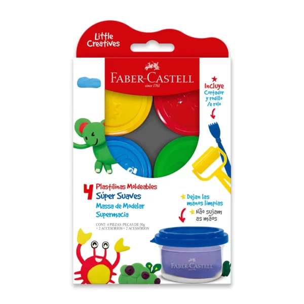 PLASTILINA FC LITTLE CREATIVES SUPER SUAVE ESTX4 (50GR)