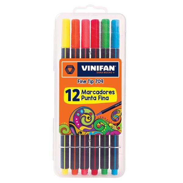PLUMON VINIFAN 709 FINE TIP ESTX12 COLORES