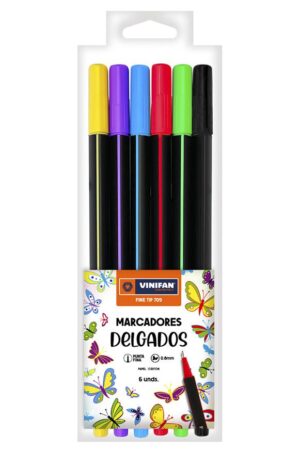 PLUMON VINIFAN 709 FINE TIP ESTX6 COLORES