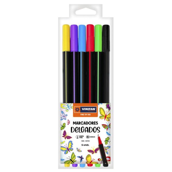 PLUMON VINIFAN 709 FINE TIP ESTX6 COLORES