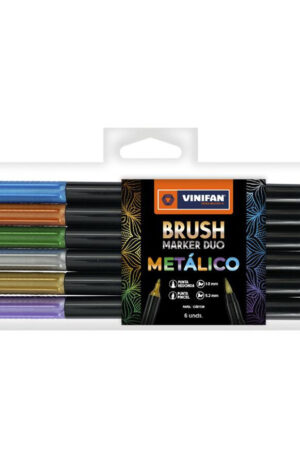 PLUMON VINIFAN BRUSH MARKER DUO ESTX6 METALIZADO