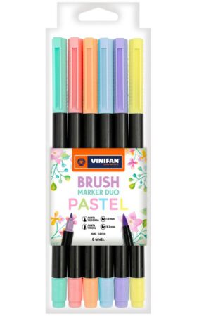 PLUMON VINIFAN BRUSH MARKER DUO ESTX6 PASTEL