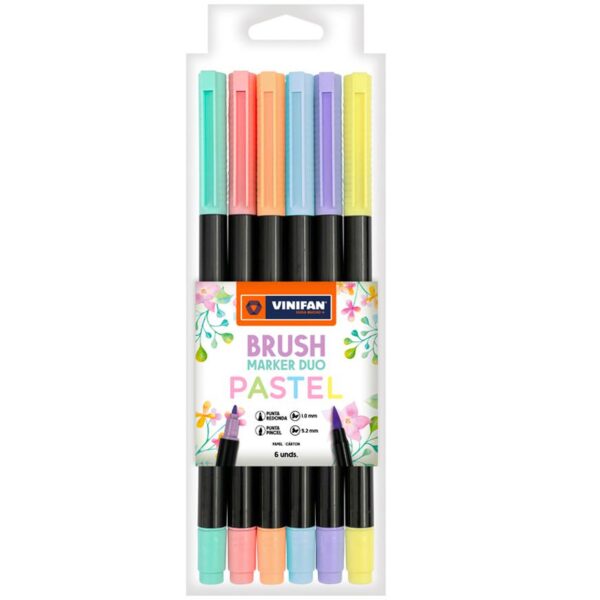PLUMON VINIFAN BRUSH MARKER DUO ESTX6 PASTEL