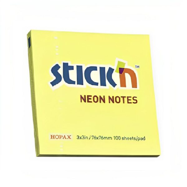 POST IT STICKN 21133 AMARILLO NEON 3X3 (100HJS)