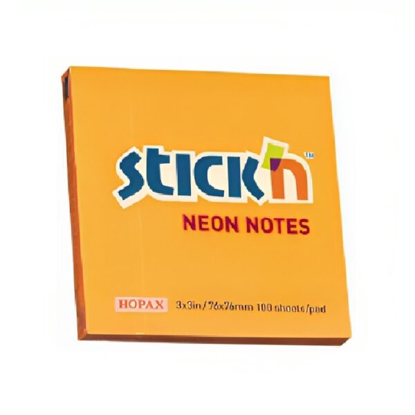 POST IT STICKN 21164 NARANJA NEON 3X3 (100HJS)