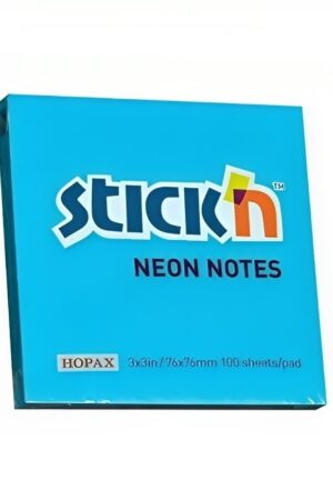POST IT STICKN 21209 AZUL NEON 3X3 (100HJS)