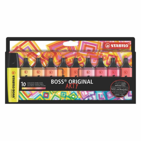 RESALTADOR STABILO BOSS ARTI ESTX10 COLORES CALIDOS