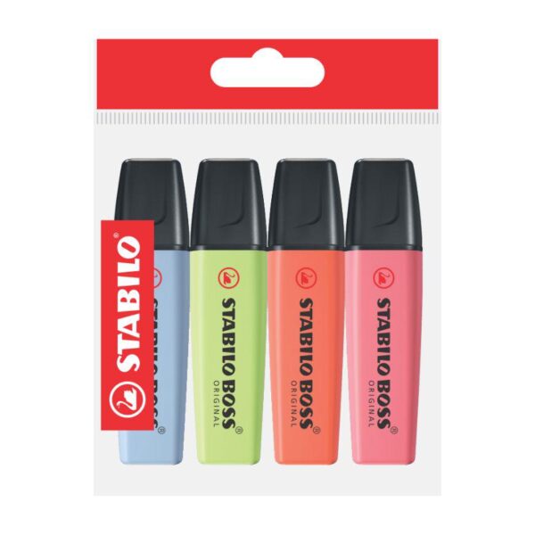 RESALTADOR STABILO BOSS ESTX4 COLORES TROPICALES MIX