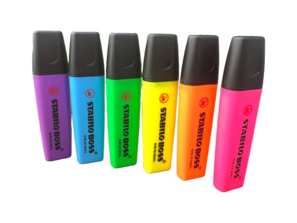 RESALTADOR STABILO BOSS ESTX6 COLORES FLUORESCENTES