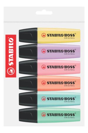 RESALTADOR STABILO BOSS ESTX6 COLORES PASTELES