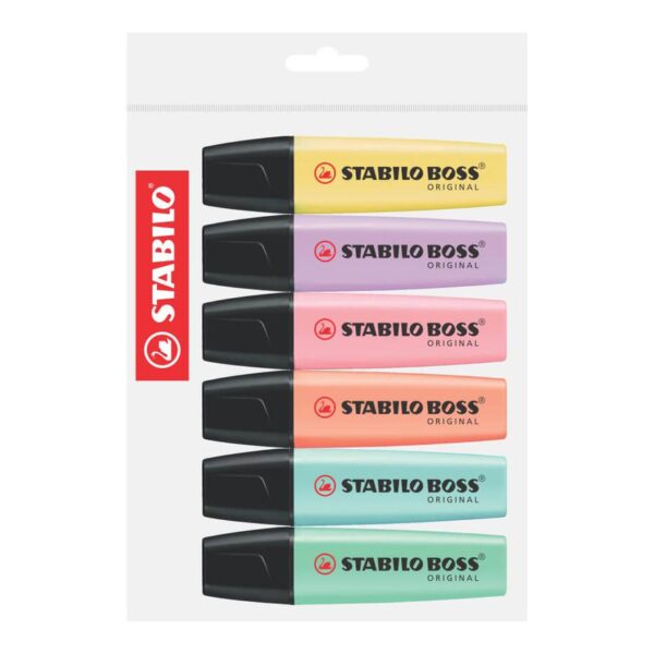 RESALTADOR STABILO BOSS ESTX6 COLORES PASTELES