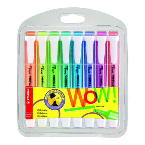RESALTADOR STABILO SWING COOL ESTX8 COLORES FLUORESCENTE