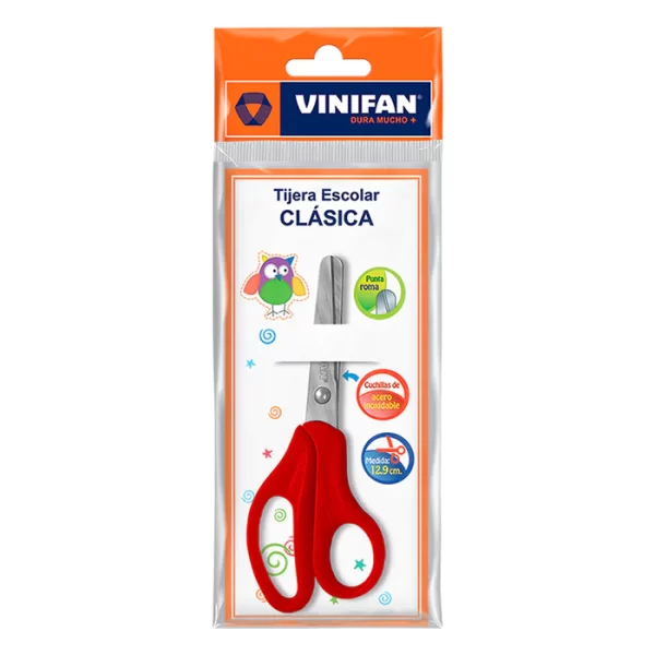 TIJERA VINIFAN ESCOLAR ROJA